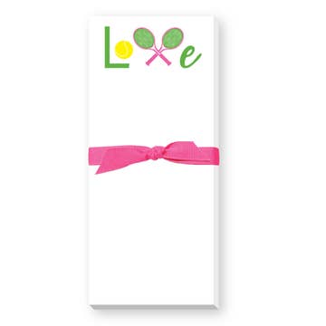 Love Tennis Skinnie Notepad - Perfect For To-Do Lists