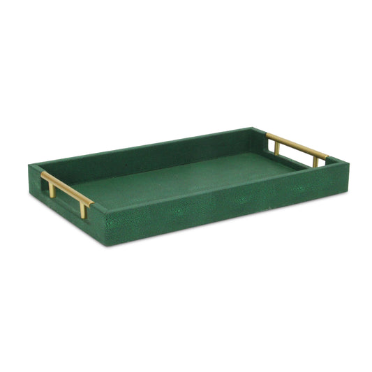 Lusan Vinyl Tray: Green Shagreen