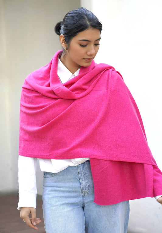 Cashmere Scarf/Wrap Magenta