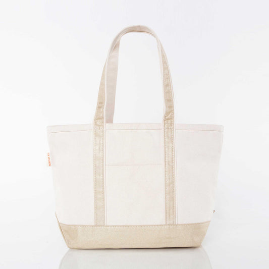 Medium Metallics Classic Tote Gold