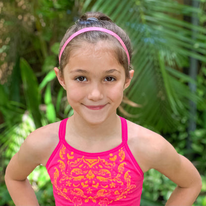 No Slip Elastic Thin Sports Headbands for Girls  Space Tie Dye