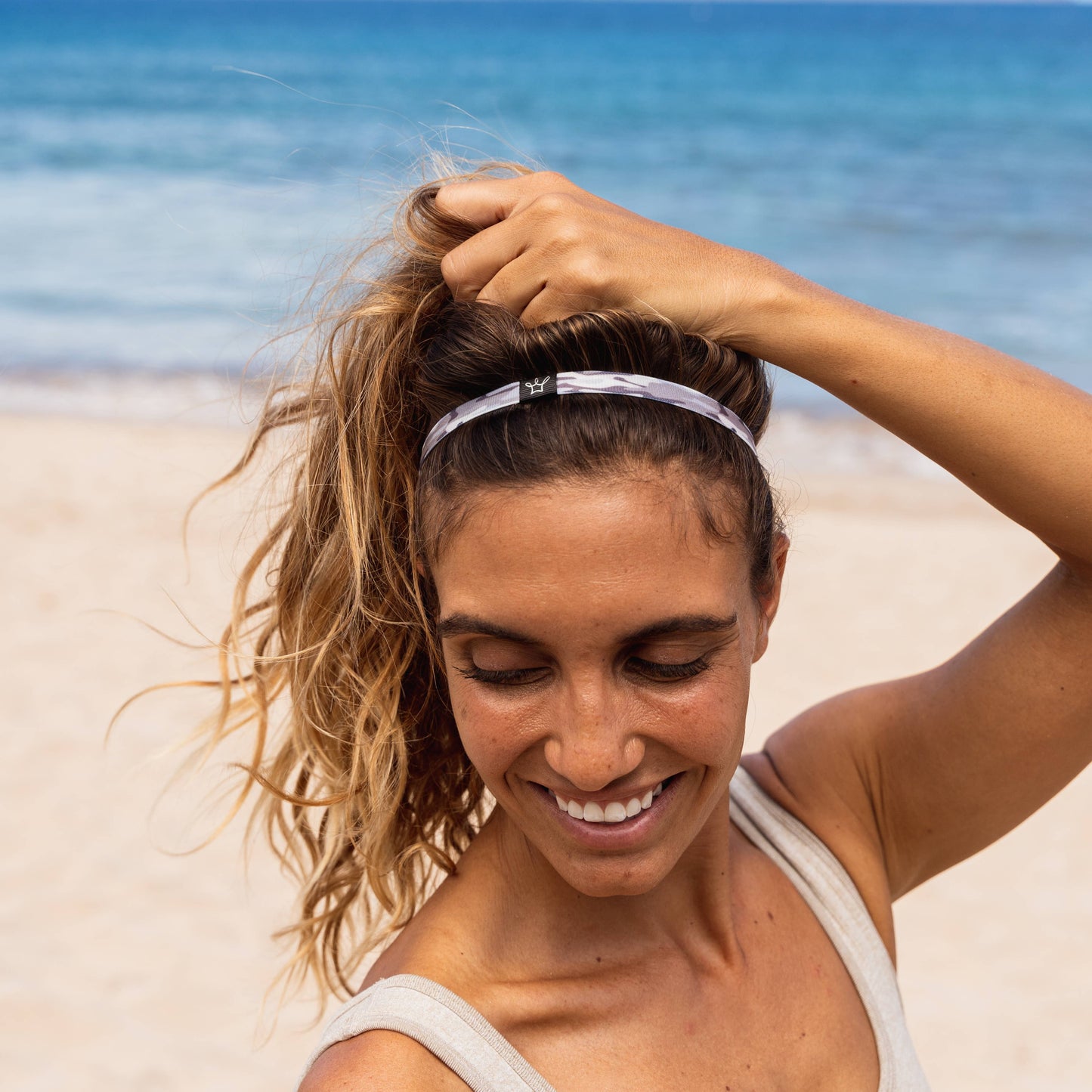 No Slip Elastic Thin Sports Headbands for Girls  Space Tie Dye