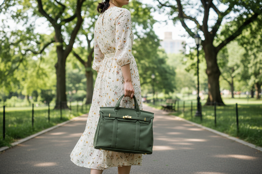 Handmade Premium Cotton Canvas Boat Bag Solid: Olive Green