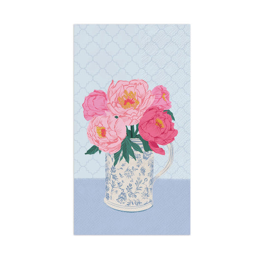 Bouquet on Blue Guest Towels