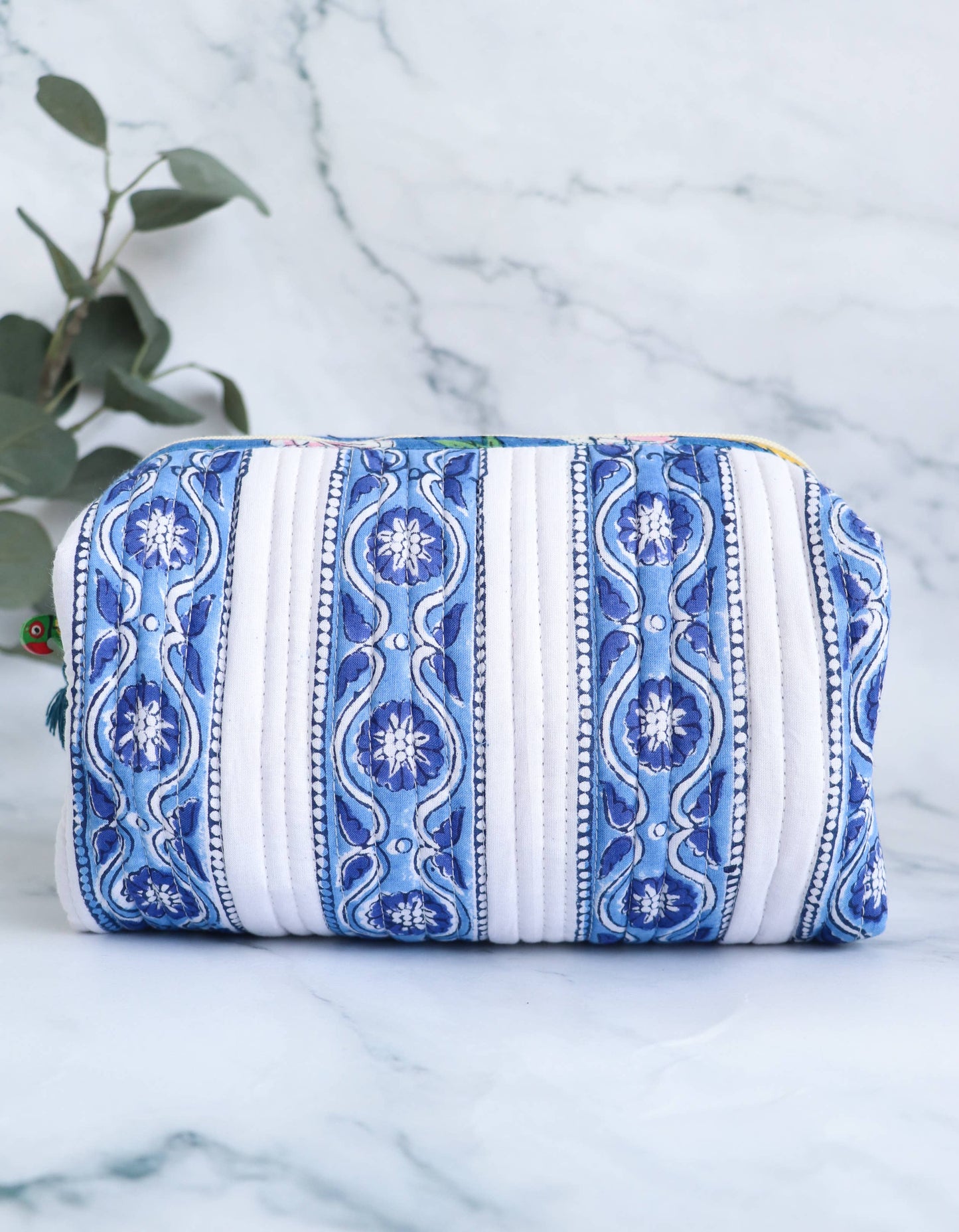 Floral Quilted Makeup Travel Bag - Bridesmaid & Wifey Gift