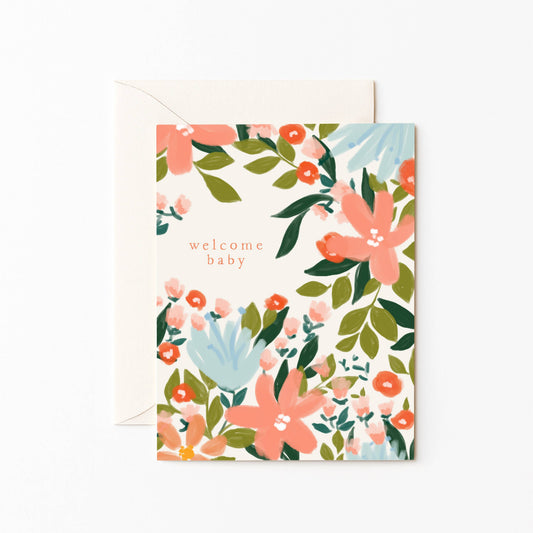 Welcome Baby Wildflower Card