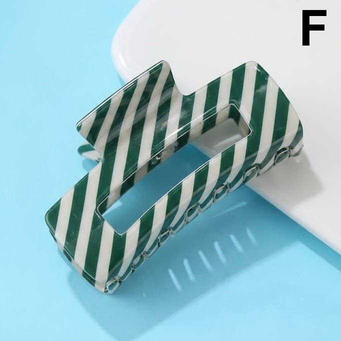 Holiday & Christmas Tree Stripe Hair Claw Clips | F