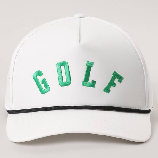 GOLF Solid Color Premium Materials Trucker Hat: WHITE/GREEN / One Size