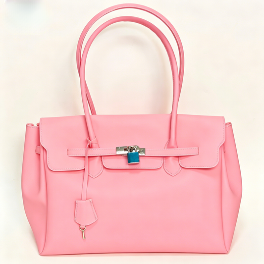 Jelly Tote Bag Waterproof Beach Shoulder Bag: Pink / M