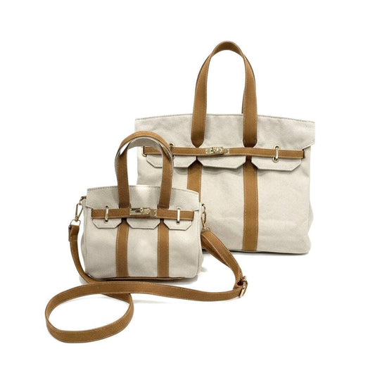 The Luxey Mini Canvas Tote: Brown