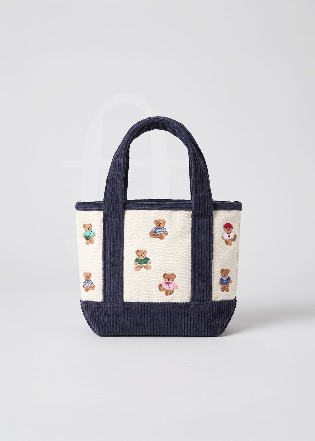 TEDDY BEAR Embroidered Corduroy Canvas Tote Bag