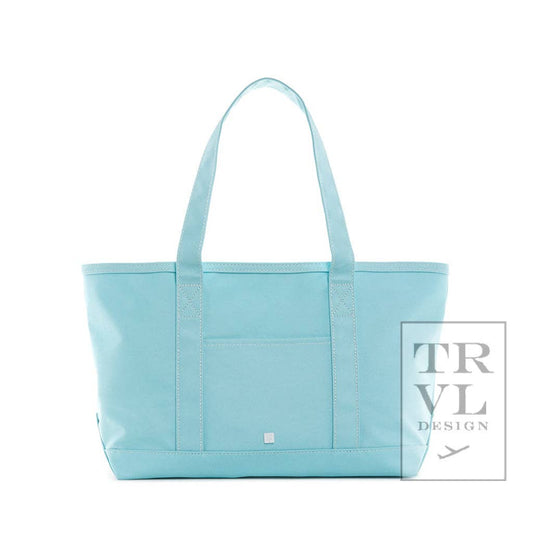 MEDIUM TOTE - COATED CANVAS
  LAKE BLUE