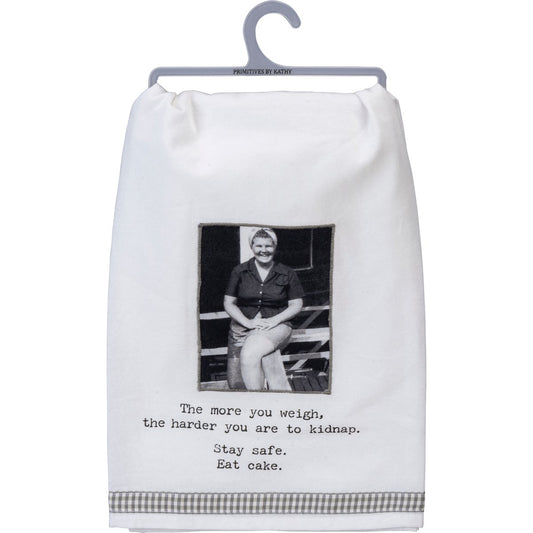 Stay Safe Eat Cake Kitchen Towel