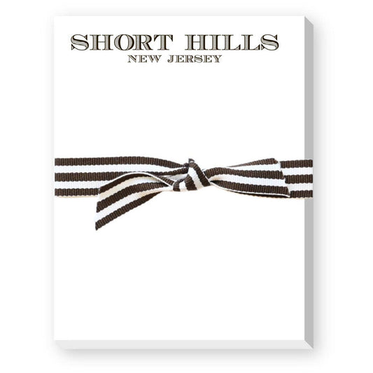 City and State Mini Notepad: Black-Ridgefield, CT