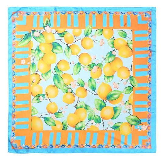 Sun-drenched Lemon Orchard Silkyfeel Bandana Scarf | Lemon
