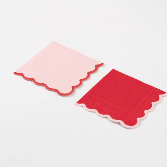 From the Heart Scallop Cocktail Napkins