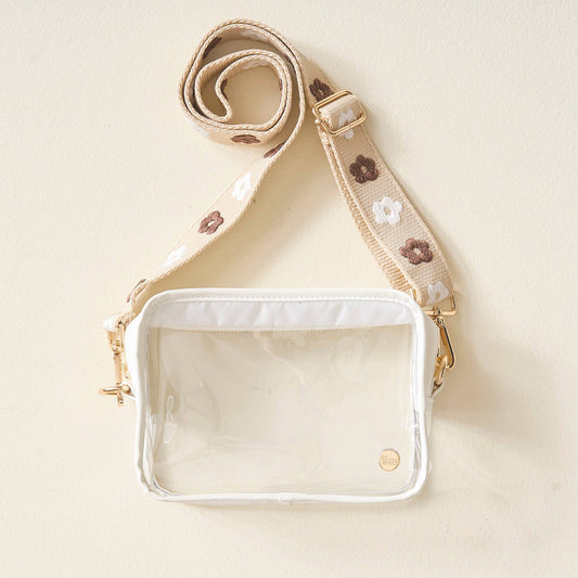 Clear Crossbody Bag - Tan