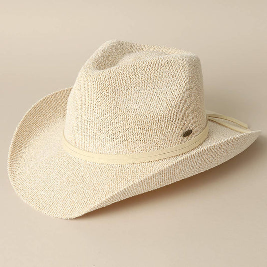Solid Color Terry Cloth Cowboy Panama Adjustable Sun Hat
: Bge / One Size