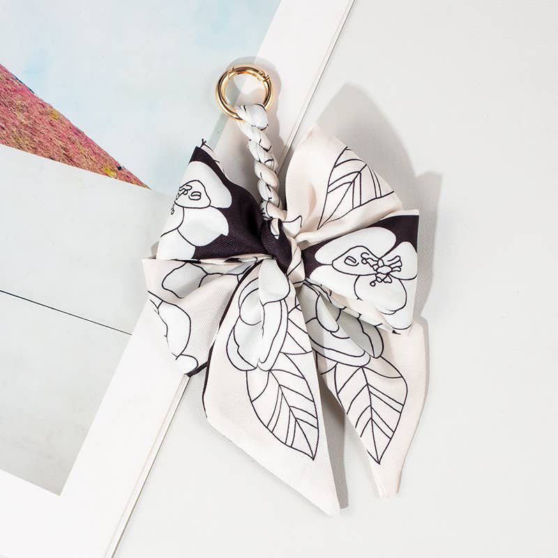 Chic Bow-Shaped Scarf Keychain Bag Accessory: Color_09