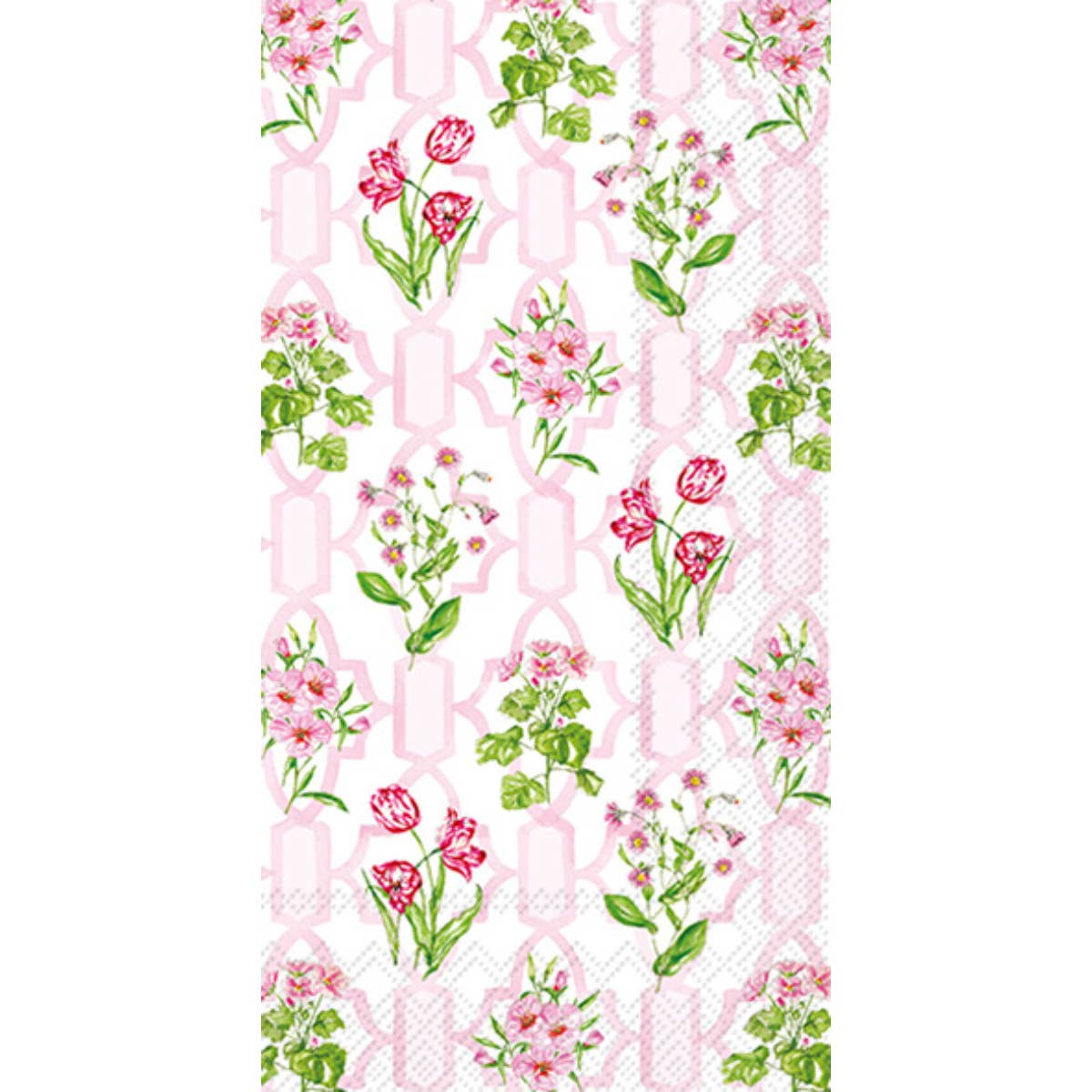Paper Guest Towels Pink Trellis