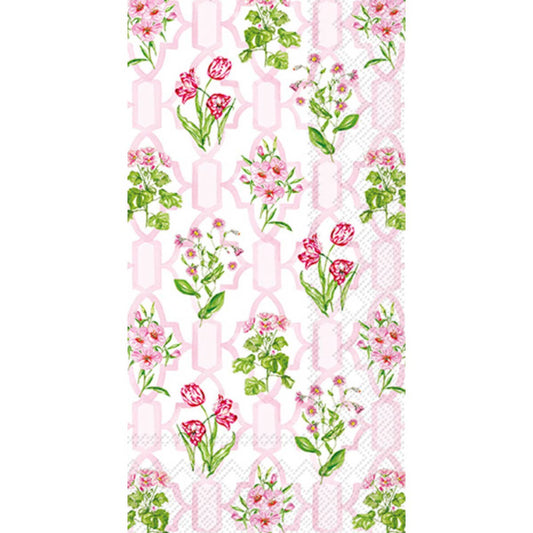 Paper Guest Towels Pink Trellis