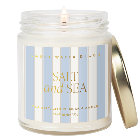 Salt and Sea 9 oz Soy Candle - Home Decor & Gifts