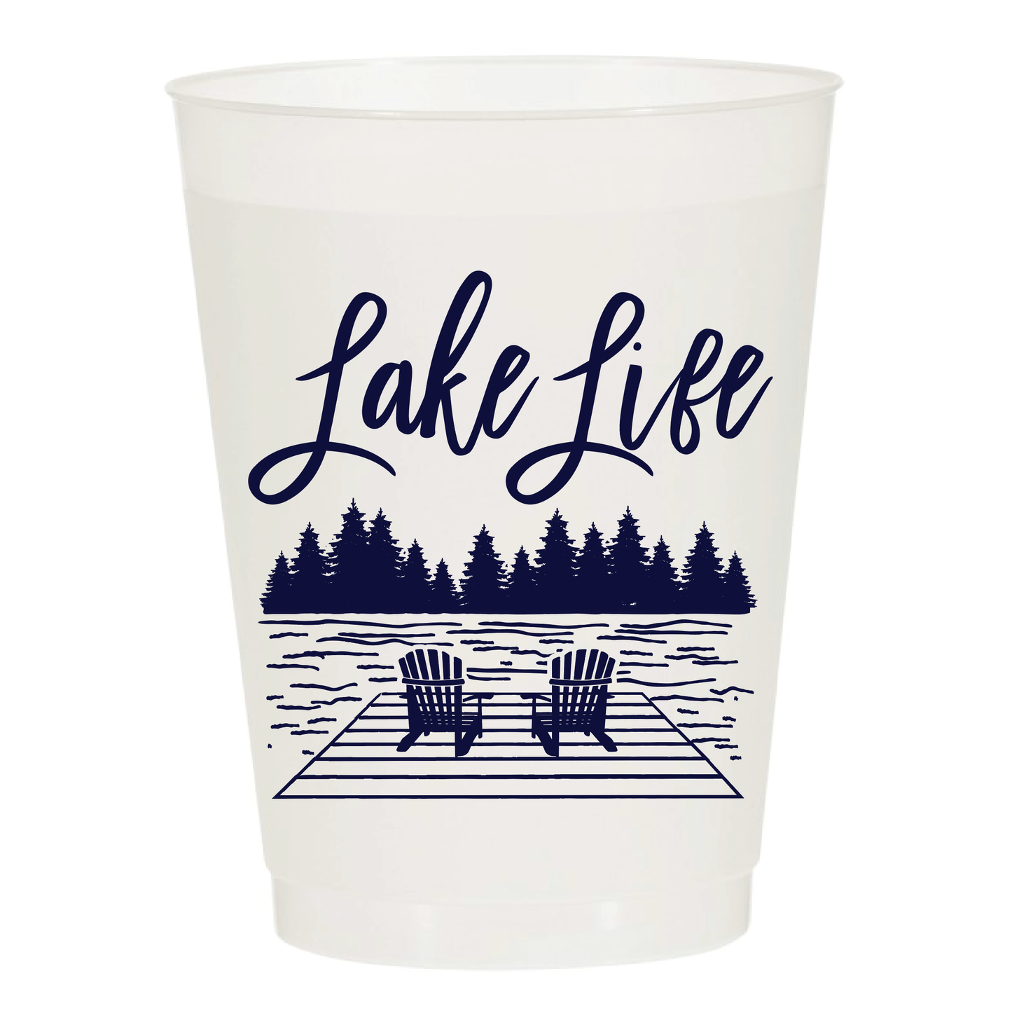Lake Life Chairs Frosted Cups- Summer