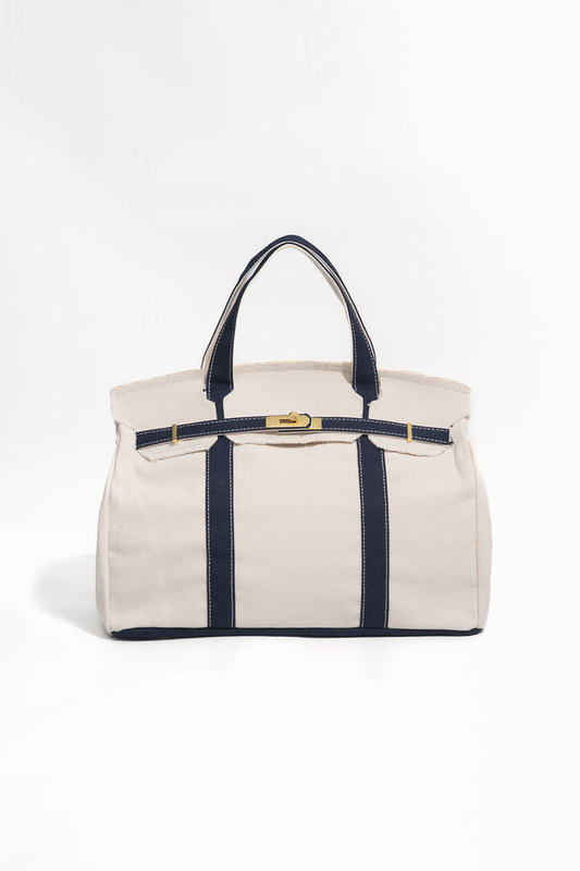 Handmade Boatkin Premium Cotton Canvas Bag: boat bag Navy