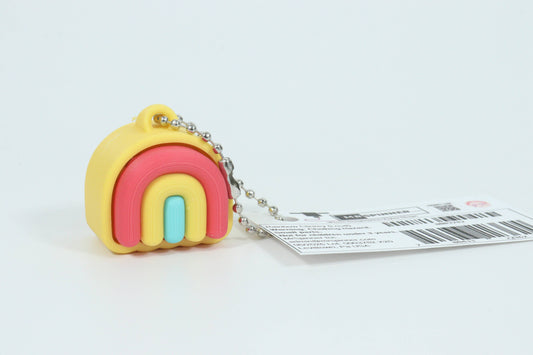 Rainbow Click Fidget Keychain: Silent