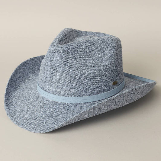 Solid Color Terry Cloth Cowboy Panama Adjustable Sun Hat
: Dnm / One Size