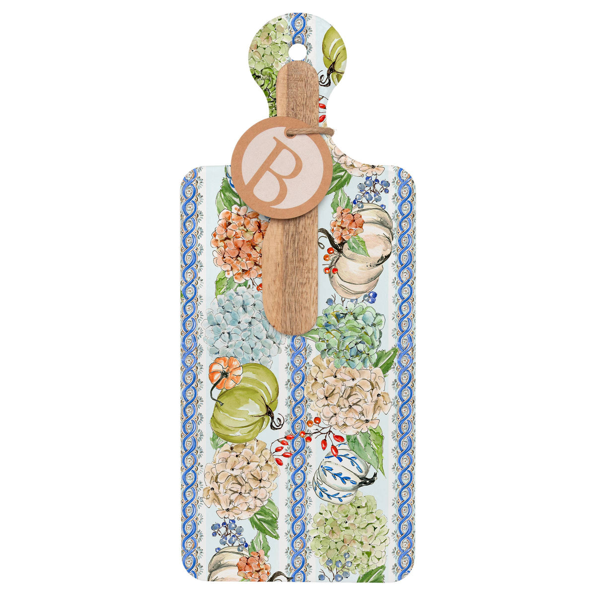 Fall Hydrangea Ceramic Cuterie Board & Spreader Rosanne Beck