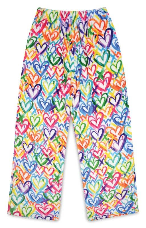 Corey Paige Hearts Plush Pants-Medium