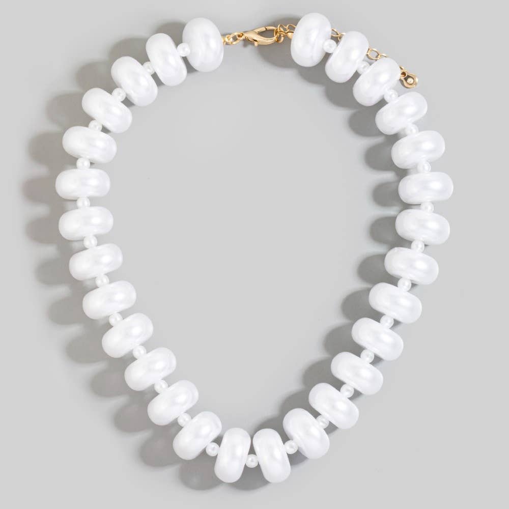 Bulky Acrylic Bead Link Necklace Set: PL