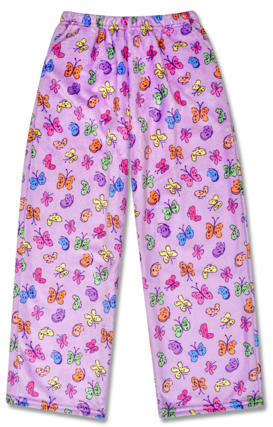 Bright Butterflies Plush Pants