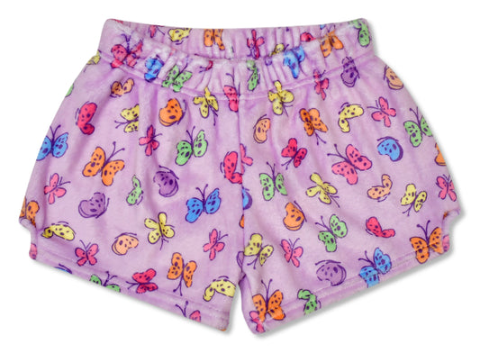 Bright Butterflies Plush Shorts