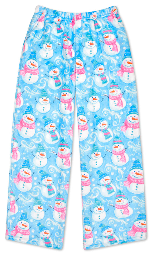 Swirly Snowman Plush Pants