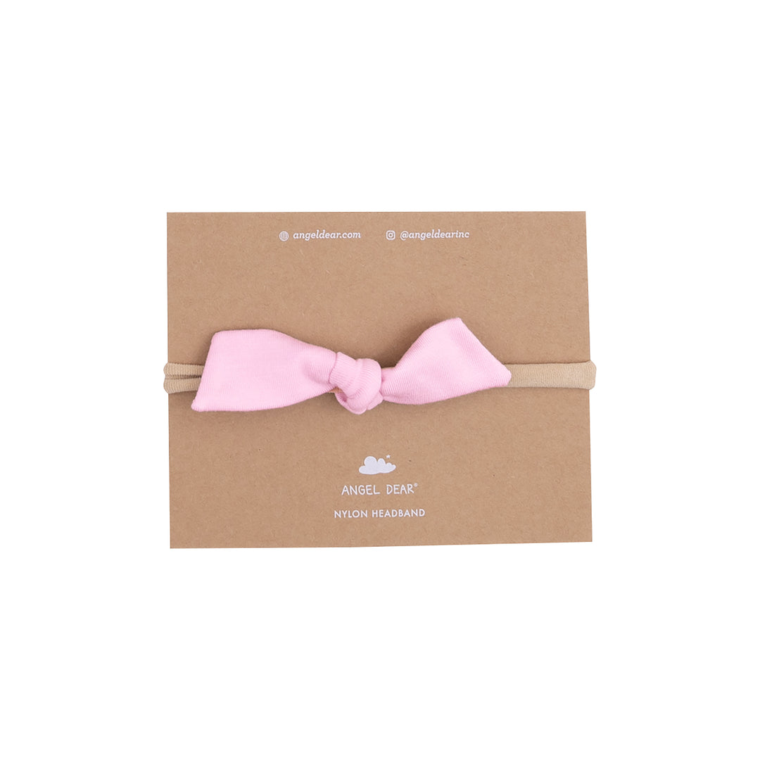 Solid Nosegay Pink Bow With Nylon Headband
