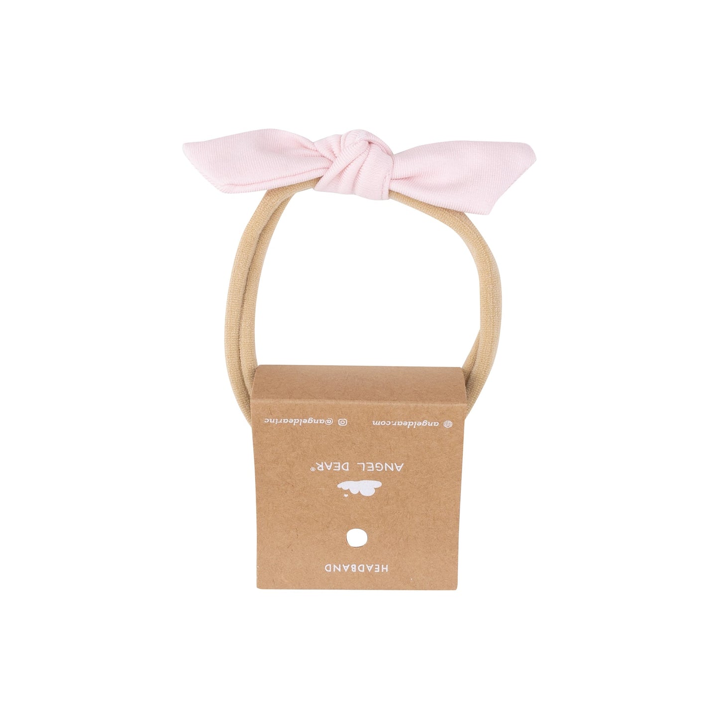 Solid Classic Pink Bow W/ Nylon Headband