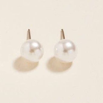 0.75 In Pearl Earrings: Silver/Pearl/ ONE