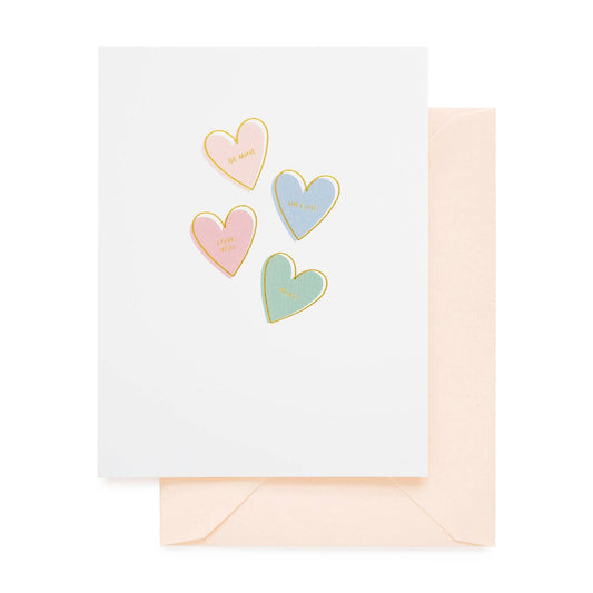 Candy Hearts | Letterpress Valentine Card