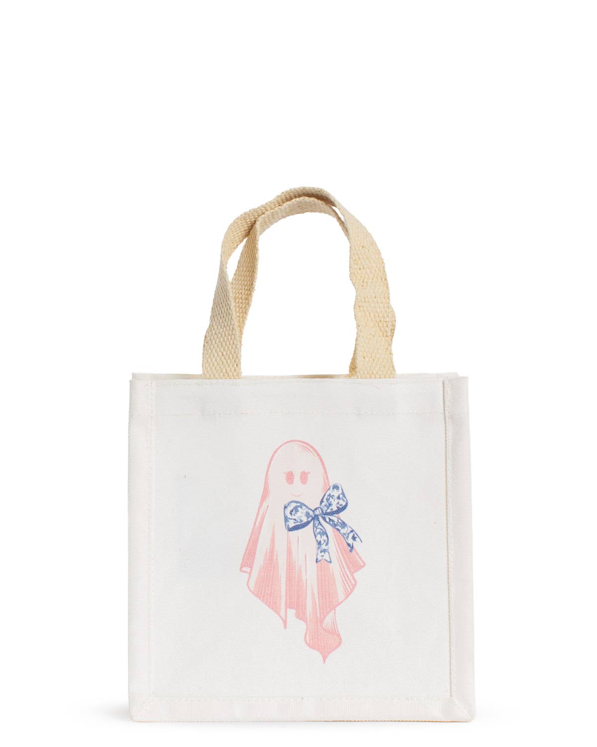 Friendly Ghost Petite Gift Tote White/Pink/Blue