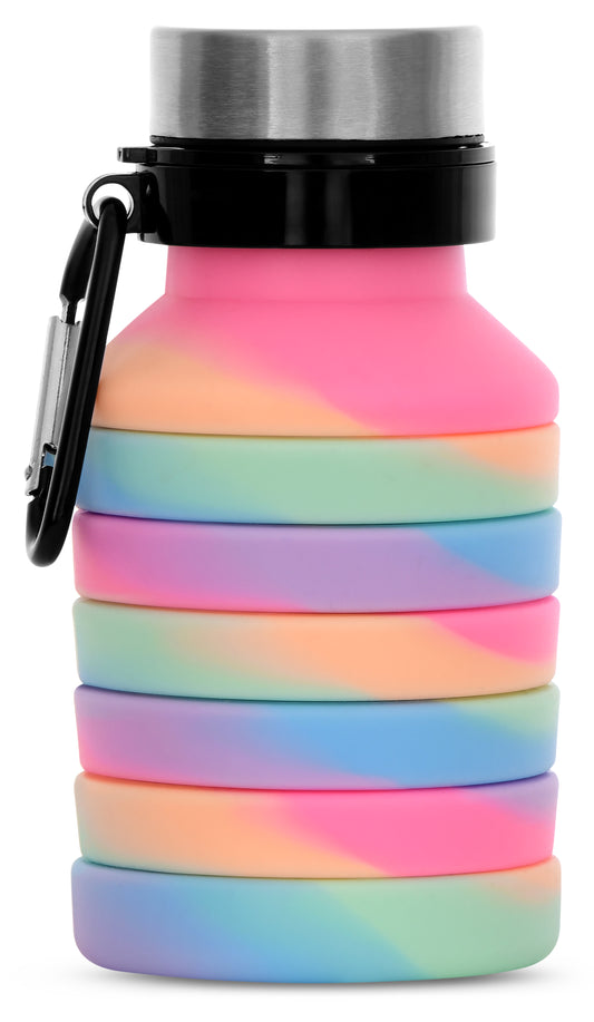 Happy Stripe Collapsible Water Bottle