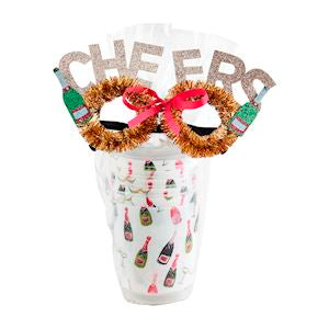 Holiday Party Cup Gift Set in White