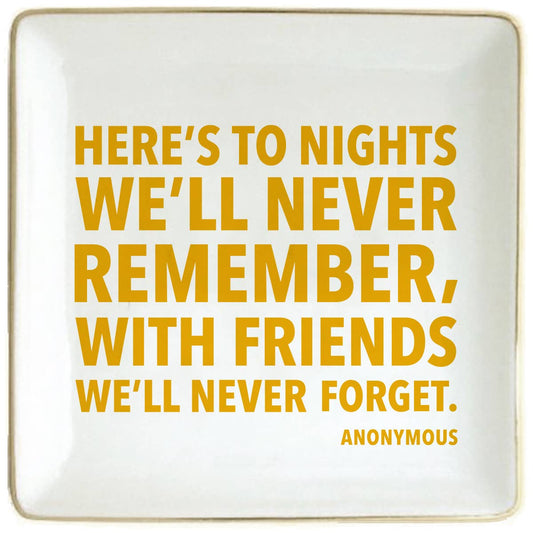 Ceramic Trinket Dish | To Nights We'll Never Remember