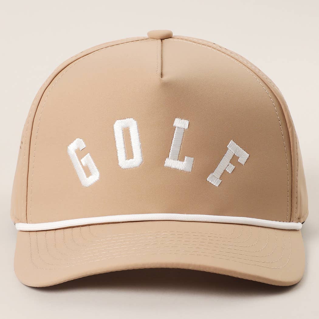 GOLF Solid Color Premium Materials Trucker Hat: SAND/WHITE / One Size