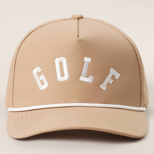 GOLF Solid Color Premium Materials Trucker Hat: SAND/WHITE / One Size