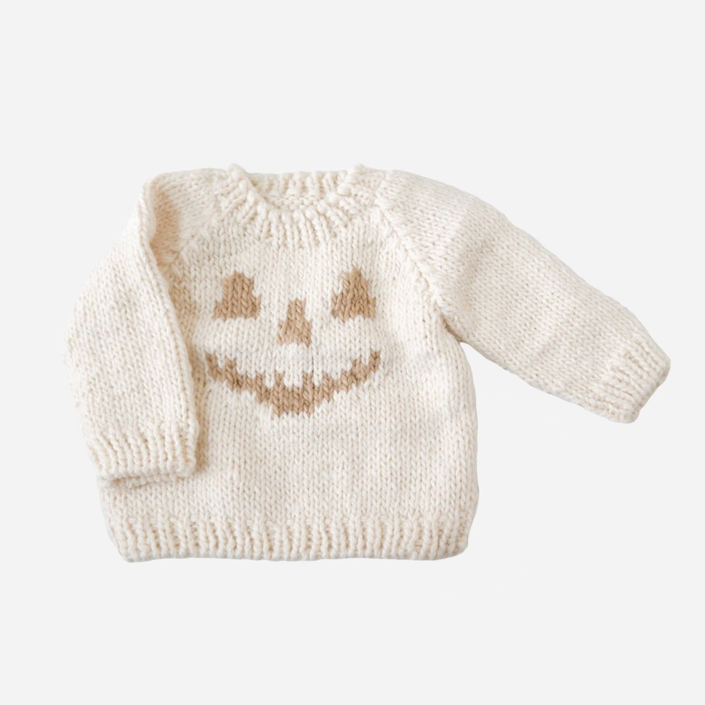 Jack-o-lantern Sweater Cream Halloween Fall Costume Baby Kid: Cream