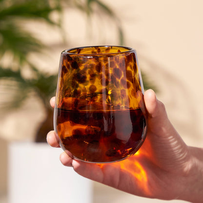 Tortuga Recycled Glass Stemless Wine Glass