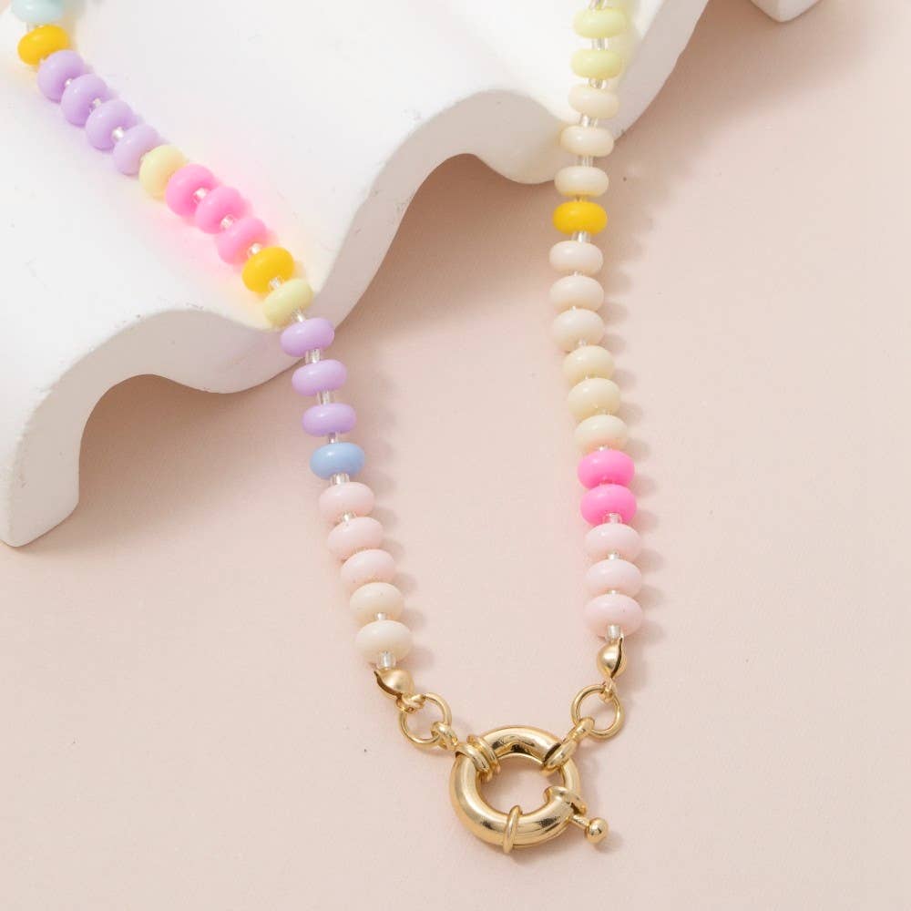 Bead Ring Clasp Necklace: MUG