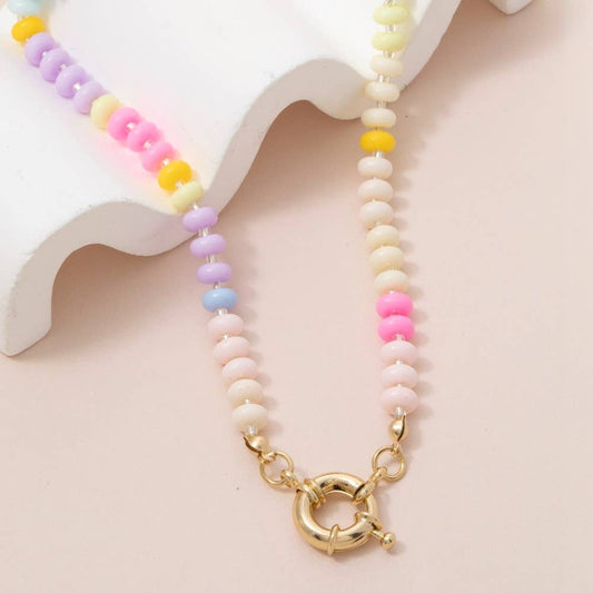 Bead Ring Clasp Necklace: MUG
